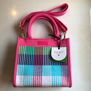 NWT Kate Spade x Target Plaid Knit Crossbody Bag Pink